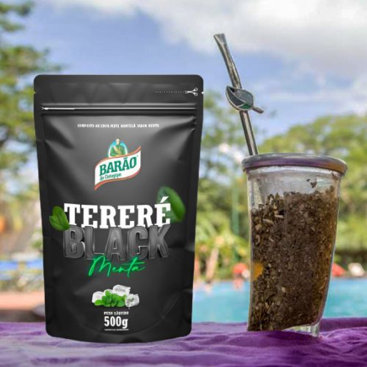 Erva Tereré Menta Black Barão 500g