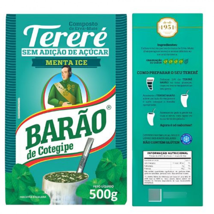 Erva Tereré Menta Ice Barão 500 gr